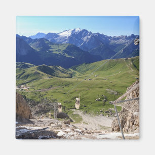 Sella pass from Sassolungo mount Magnet