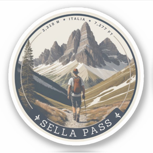 Sella Pass mountain South tyrol Italian alps (Front)