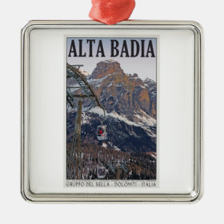 Sella Ronda - Alta Badia Gondola Metal Ornament