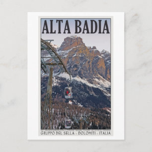 Sella Ronda - Alta Badia Gondola Postcard