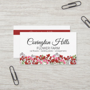 Selling Flowers Flower Farm Business Card