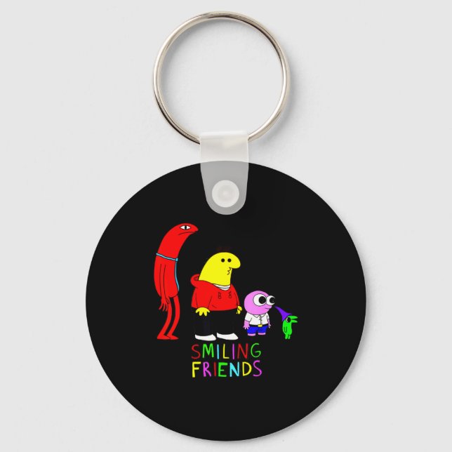 Selling Smiling Friends All Smiling Illustration  Keychain (Front)