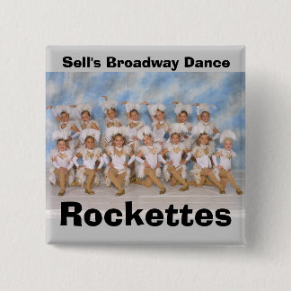 Sell's Broadway Dance Rockettes 2 Inch Square Button