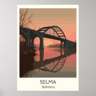 Selma Alabama Edmund Pettus Bridge Poster