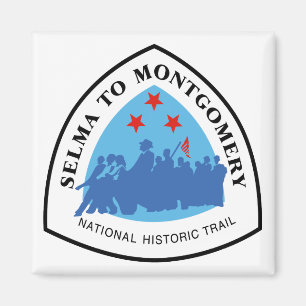 Selma to Montgomery Trail Sign, Alabama Magnet