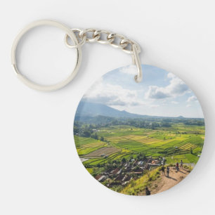 Selong Hill Sembalun Lombok Valley View Keychain