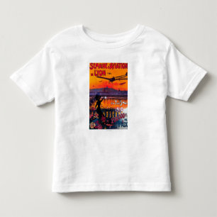 Semaine d' Aviation De Lyon Vintage Poster Toddler T-shirt