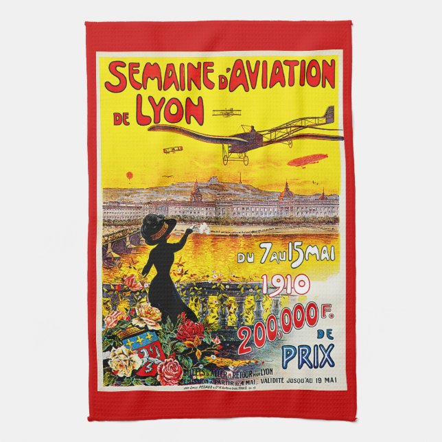 Semaine d'Aviation de Lyon Kitchen Towel (Vertical)