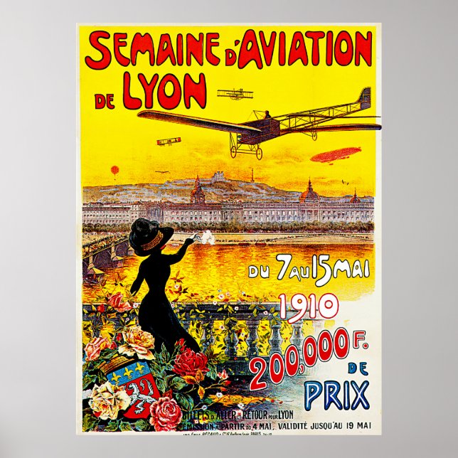 Semaine d'Aviation de Lyon Poster (Front)