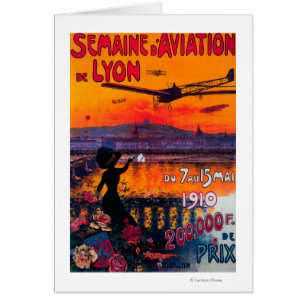 Semaine d'Aviation De Lyon Poster vintage