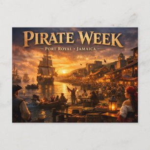 semaine des pirates de Jamaïque carte postale de p