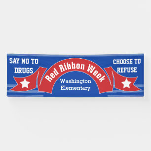 Semaine du ruban rouge - Bannière sans drogue mode