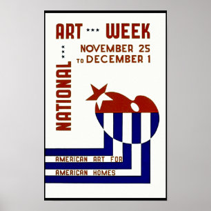 Semaine nationale de l'art - Poster WPA Vintage