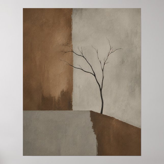 Semi abstract tree art poster (Front)