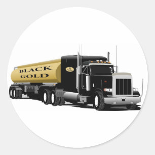 Semi Black Gold Classic Round Sticker