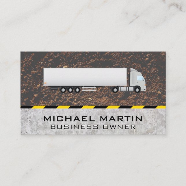 Semi-camion | Carte de visite de construction (Devant)