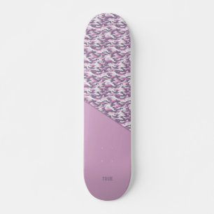 Semi Camouflage double Grey and Pink vertical Skateboard