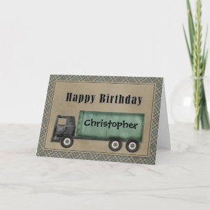 Semi carte d'anniversaire de camion