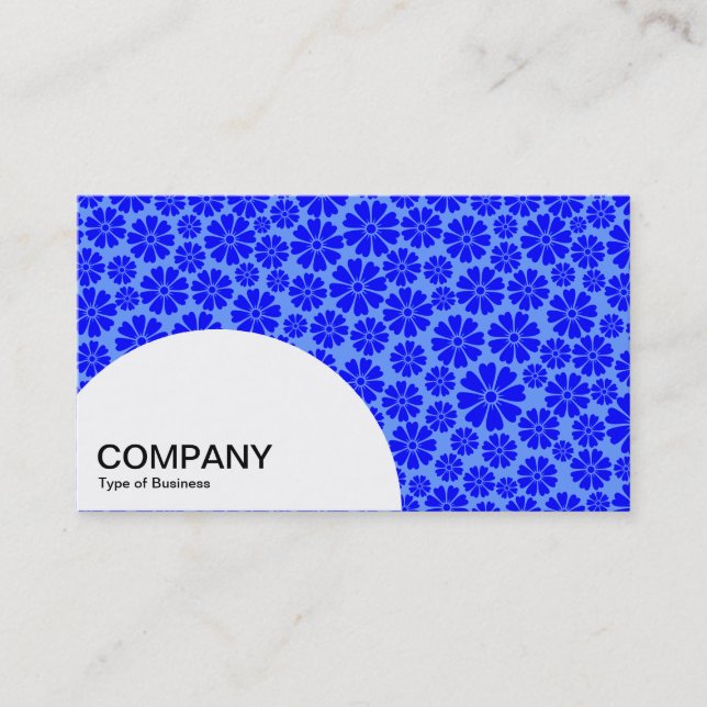 Semi-circle Panel - 8 Petals - Shades of Blue Business Card (Front)