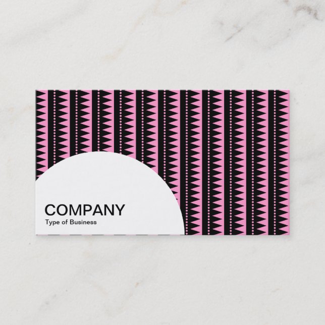 Semi-circle Panel - Aztec Pattern - Pink Business Card (Front)