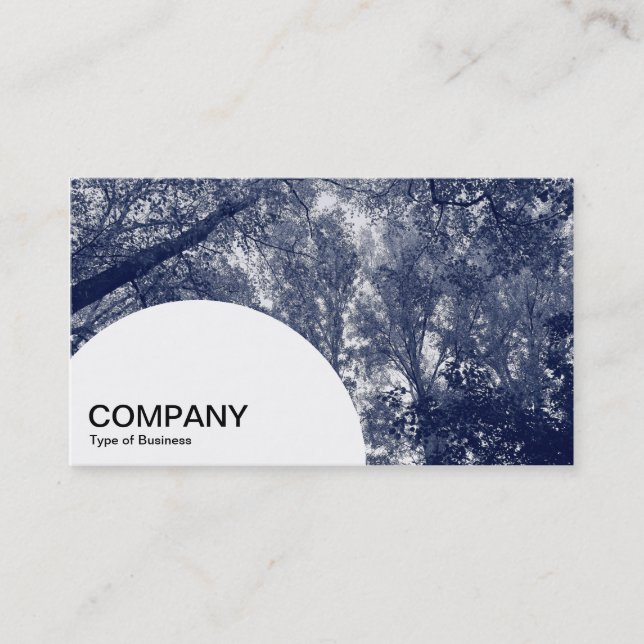 Semi-circle Panel - Blue Autumn Business Card (Front)