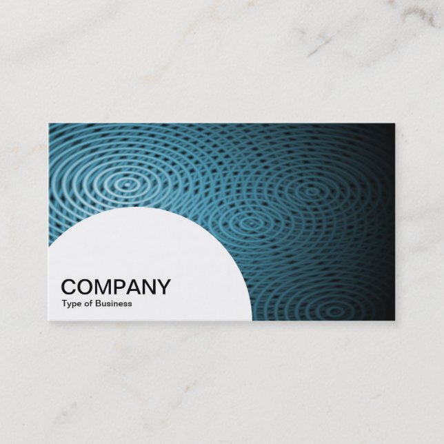 Semi-circle Panel - Blue Electric Pool 010 Business Card (Front)