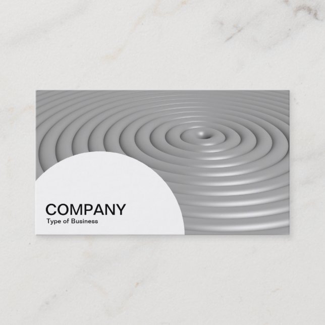 Semi-circle Panel - Concentric Rings - Grey Business Card (Front)
