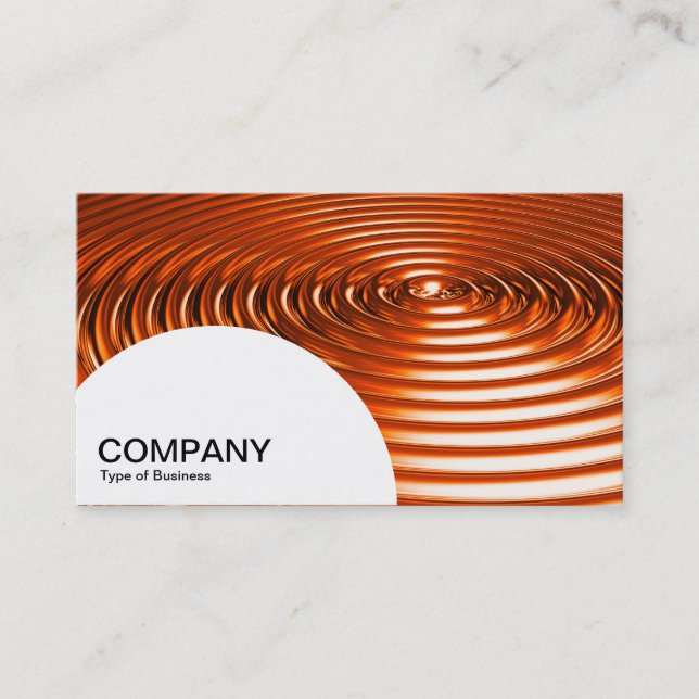 Semi-circle Panel - Concentric Rings - Orange Chro Business Card (Front)