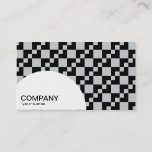Semi-circle Panel - Domino Patchwork - Grey Business Card