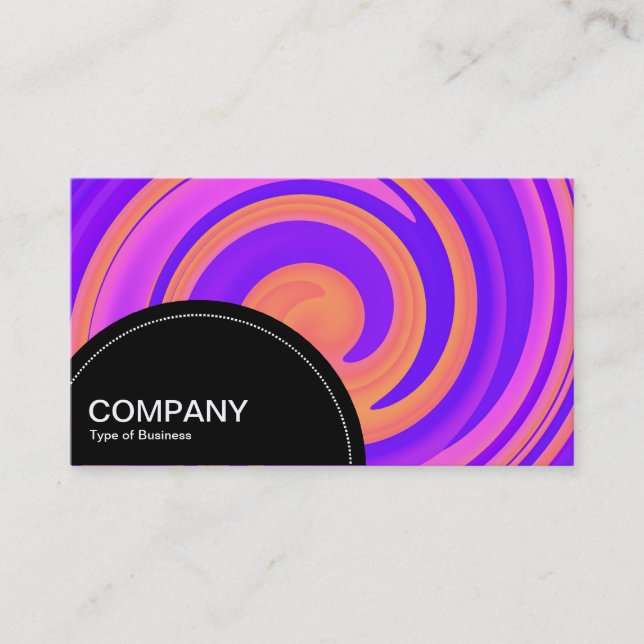 Semi-circle Panel (dots) - Abstract Swirl 2508161a Business Card (Front)