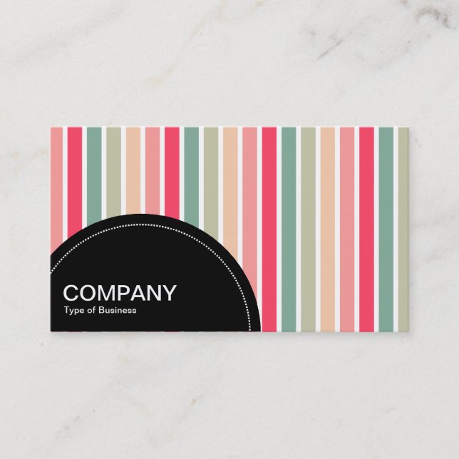Semi-circle Panel (dots) - Colour Stripes 01 Business Card (Front)