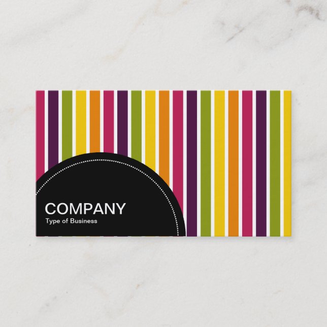 Semi-circle Panel (dots) - Colour Stripes 03 Business Card (Front)