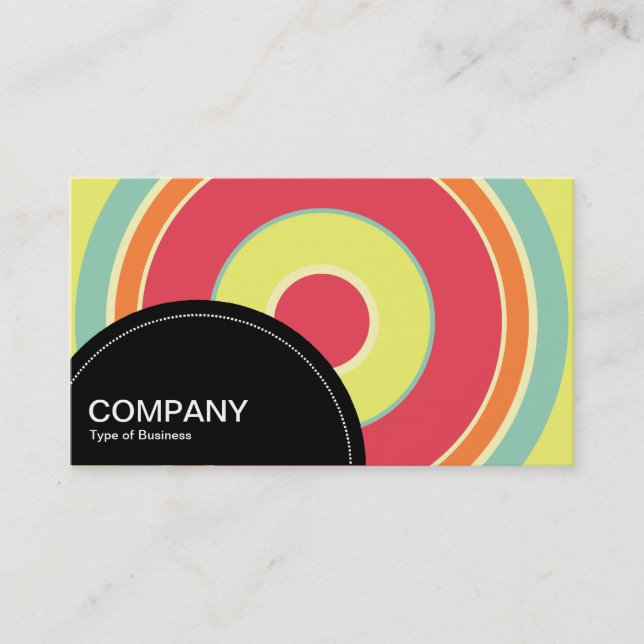 Semi-circle Panel (dots) - Concentric circles 01 Business Card (Front)