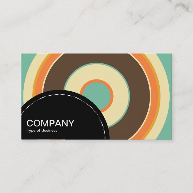 Semi-circle Panel (dots) - Concentric circles 02 Business Card (Front)