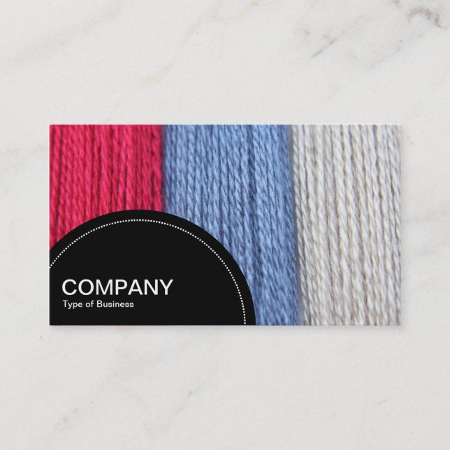 Semi-circle Panel (dots) - Darning Thread Business Card (Front)