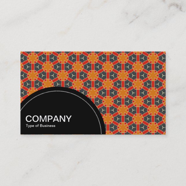 Semi-circle Panel (dots) - Geometric pattern 013 Business Card (Front)