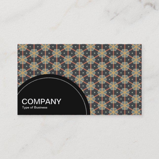 Semi-circle Panel (dots) - Geometric Pattern 014 Business Card (Front)