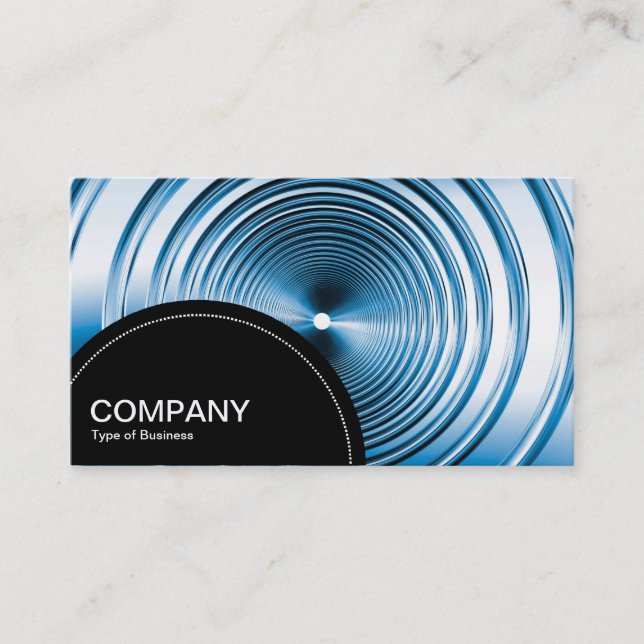 Semi-circle Panel (dots) - Long Spring Blue Business Card (Front)