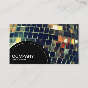 Semi-circle Panel (dots) - Mirror Ball Business Card