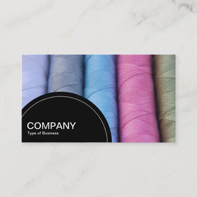 Semi-circle Panel (dots) - Reels of Cotton Business Card (Front)