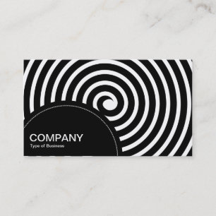 Semi-circle Panel (dots) - Spiral Black Business Card