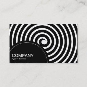 Semi-circle Panel (dots) - Spiral Black (Platinum) Business Card