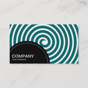 Semi-circle Panel (dots) - Spiral Moss Green Business Card