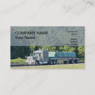 semi flatbed traler business card