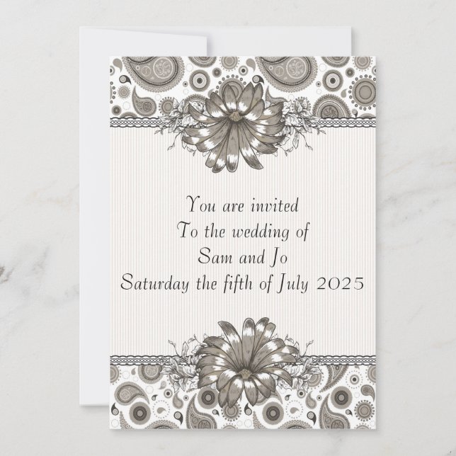 Semi-Formal Customizable Invitation (Front)