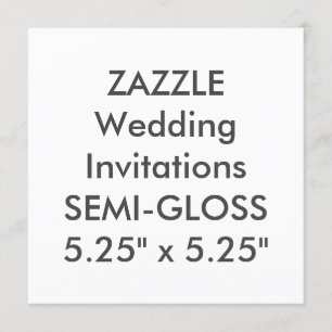 SEMI-GLOSS 110lb 5.25" Square Wedding Invitations