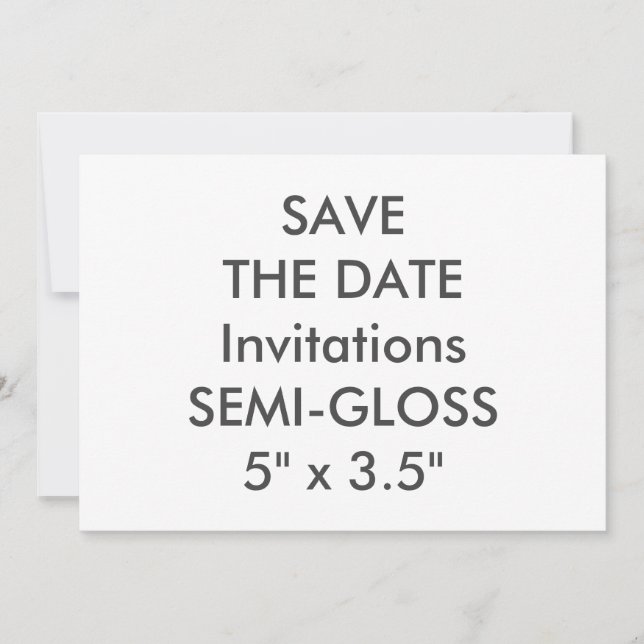 SEMI-GLOSS 110lb 7" x 5” Wedding Invitations (Front)