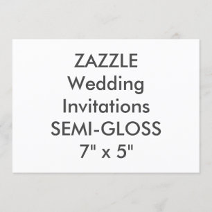 SEMI-GLOSS 110lb 7" x 5” Wedding Invitations