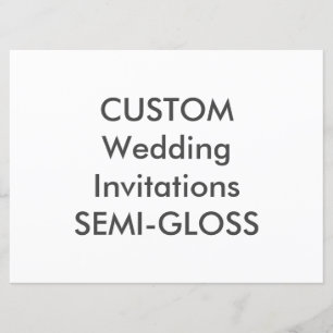 SEMI-GLOSS 110lb 8.75" x 6.5" Wedding Invitations