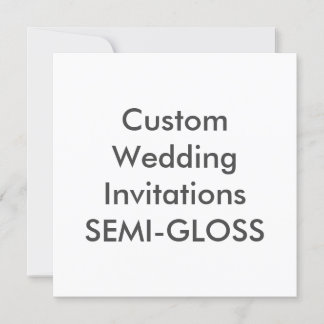 SEMI-GLOSS Invitations de mariage Carré de 5,25 po